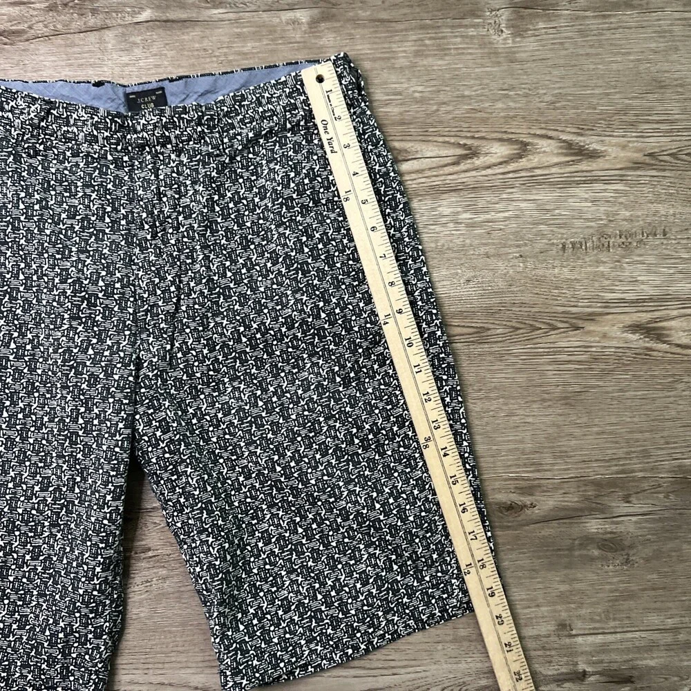 J Crew Club Chino Shorts Mens‎ 31 Black Pattern 10.5